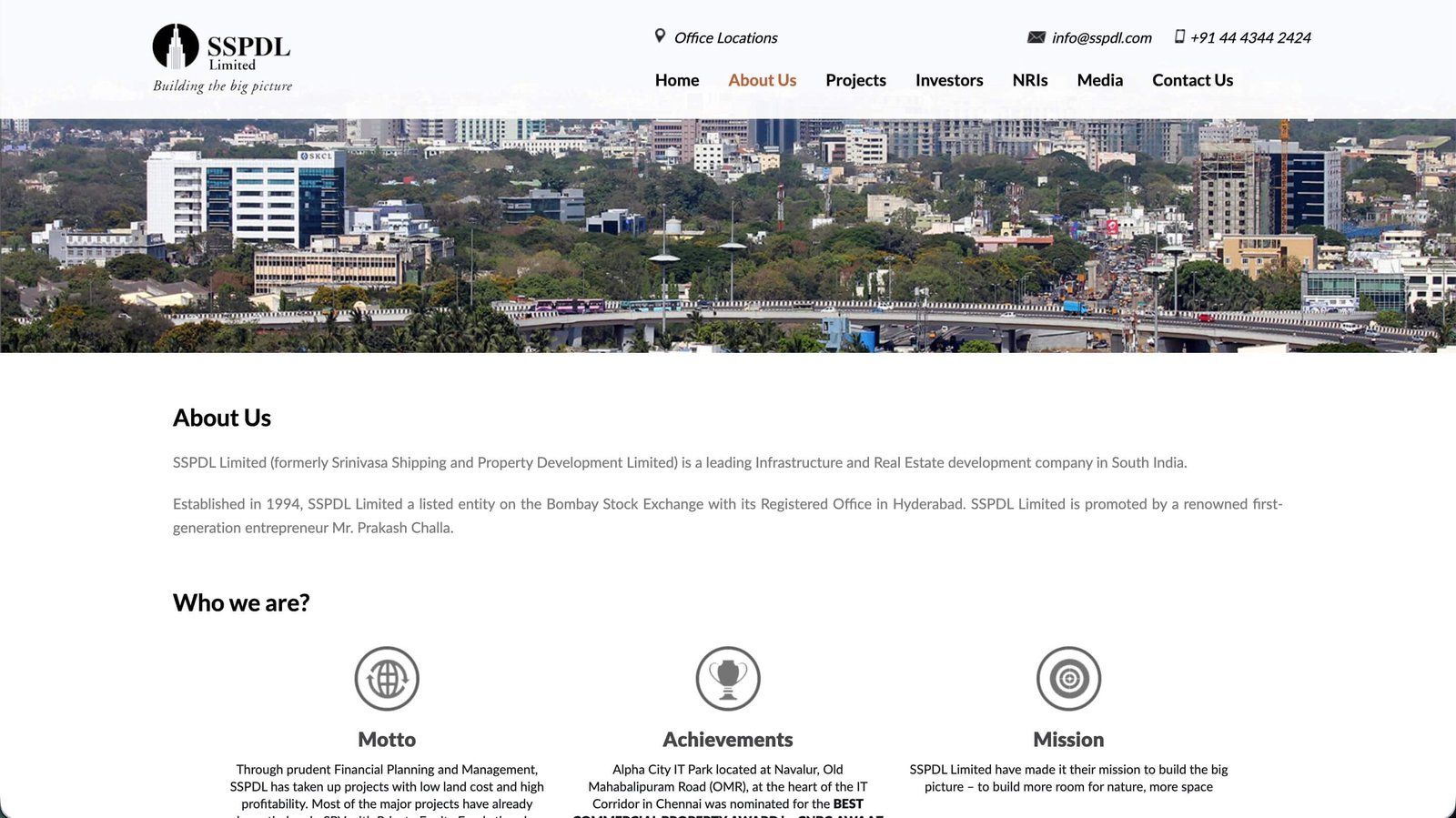 SSPDL Limited corporate site